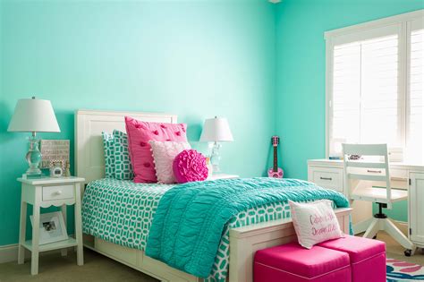 Girls Bedroom Aqua And Pink Teal And Pink Kids Bedrooms Colors