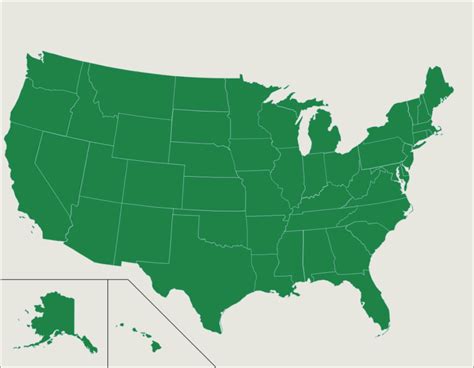 50 States Map Game Printable Map