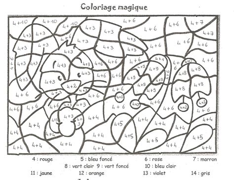 coloriage magique cp 1 à 10