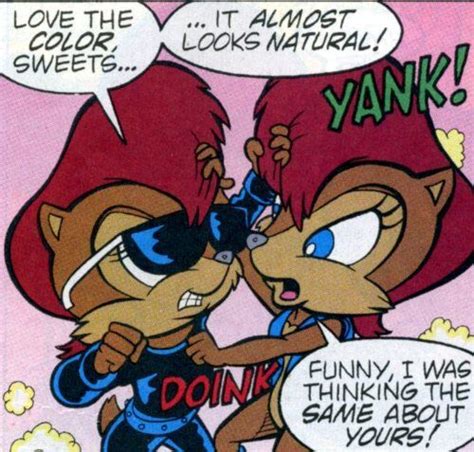 You Realize Youre Talking To Yourself Right Sal Sally Acorn Sonic
