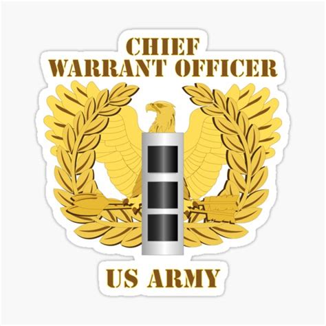 Army Emblem Warrant Officer Cw3 Sticker For Sale By Twix123844
