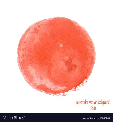 Red Watercolor Circle Royalty Free Vector Image