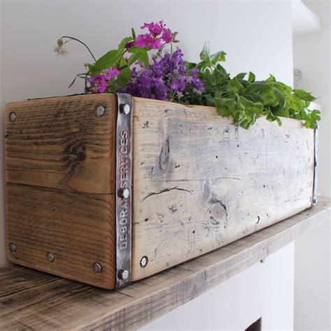 Montagu Reclaimed Wood Window Box Handmade And Bespoke Wood Window Boxes Wood Planters