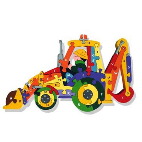 Backhoe Jigsaw Puzzles For Kids Puzzles For Toddlers Wooden Jigsaw