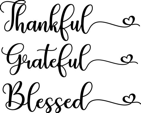 Thankful Grateful Blessed Typography Quote Design 11514509 Vector Art