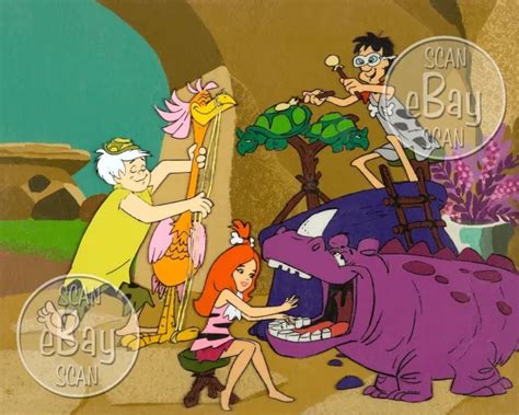 Rare Pebbles And Bamm Bamm Show Cartoon Tv Photo Hanna Barbera Studio