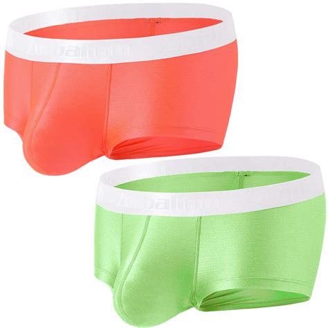 Buy Zonbailon Mens Sexy Bulge Enhancing Pouch Underwear Boxer Briefs