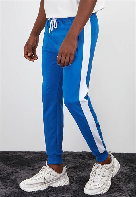 Buy Trendyol Blue Side Stripe Sweatpants For Men In Mena Worldwide