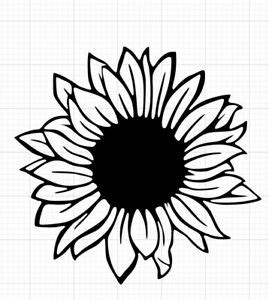 Download White Sunflower Sticker Vinyl Decal - Car Laptop Macbook ...