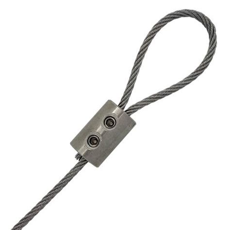 Shackles Wire Rope Grips 2mm 3mm Steel Clamp Rope Wire Eye Loop Zinc
