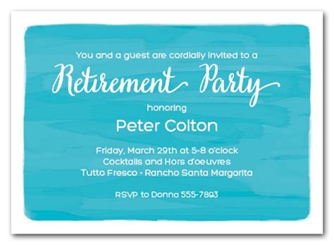 Most users will have no idea, mr. Turquoise Watercolor Wash Business Retirement Party ...