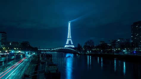 Download Wallpaper 1920x1080 Paris Eiffel Tower Night City Full Hd