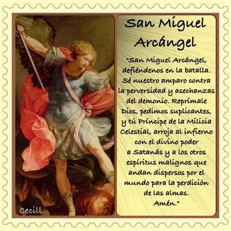 Oracion San Miguel Arcangel Contra Todo Daño Mal O Brujeria