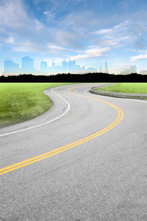 Curved Country Road Stock Photo Image Of City Backdrop 16058074