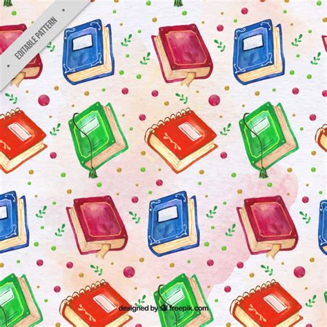 Watercolor books background Vector | Free Download
