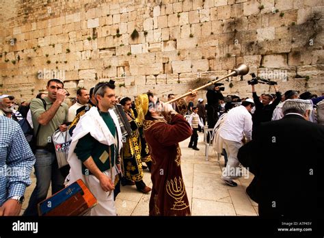 Bar Mitzvah Ceremony At Western Wall Jerusalem Israel Stock Photo Alamy