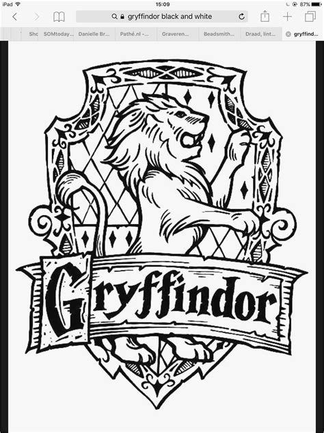 Gryffindor Logo Black And White Guarurec