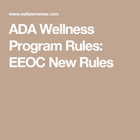 Ada Wellness Program Rules Eeoc New Rules Wellness Programs