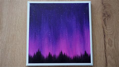 Acrylic Painting Tutorial Northern Lights Acrylic Painting For