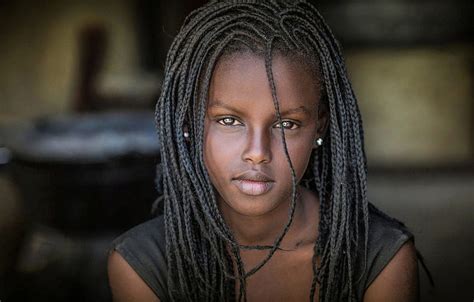Portrait Braids Africa Black Joachim Bergauer African Girl Hd
