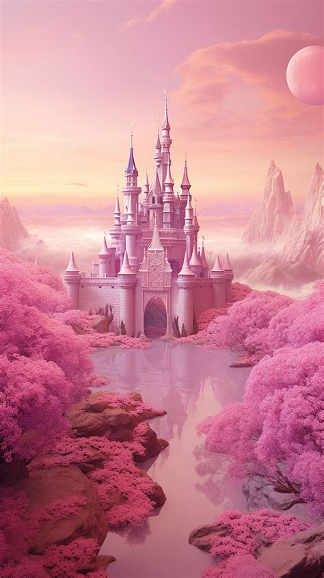 Pink Castle Landscape Free Stock Photo Public Domain Pictures
