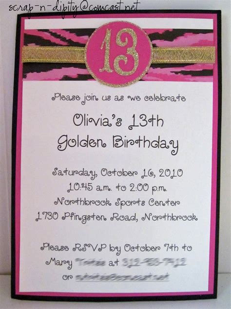 13th birthday party invitation wording dolanpedia