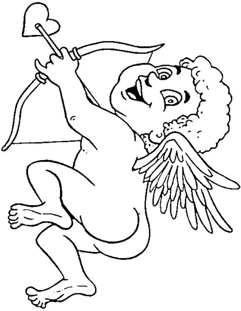Disegno da colorare cupido che sorride ImmaginiDaColorare.it
