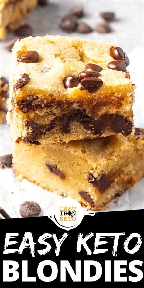 Taste better than chocolate, peanut butter and probably any dessert you've eaten recently. Keto Blondies Recipe Gluten-Free - Cast Iron Keto | Recipe in 2020 | Low sugar desserts, Low ...