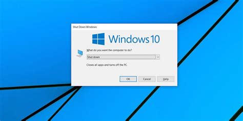 Download The Shut Down Windows Shortcut In Windows 10