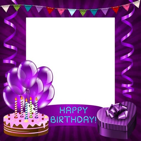 Happy birthday purple background vectors (5,032). Happy Birthday Purple Transparent PNG Frame | Happy ...