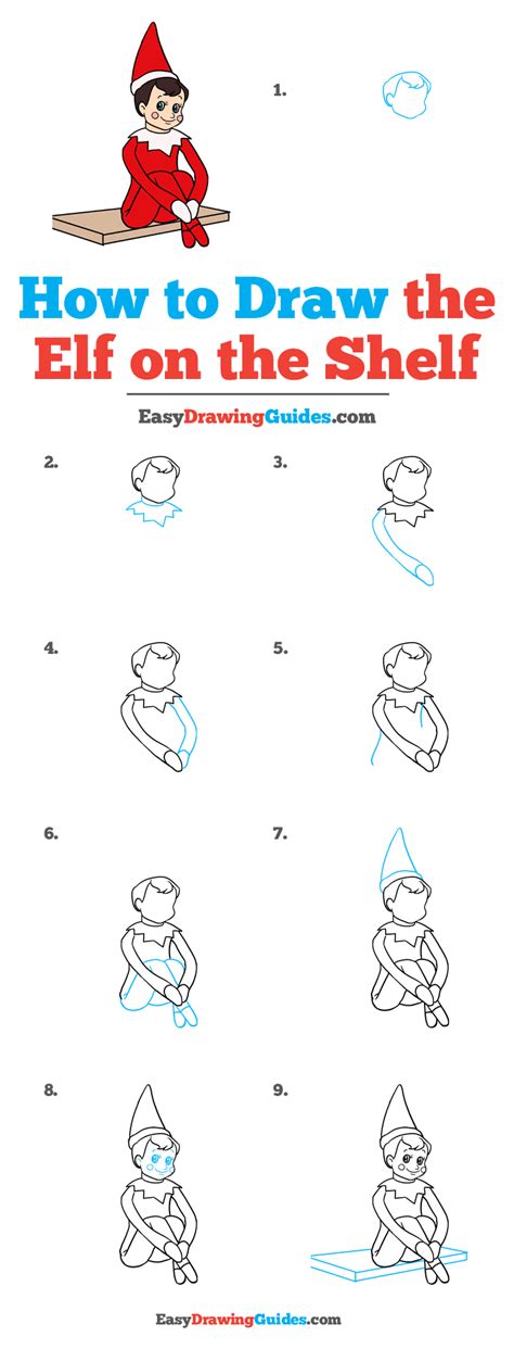 How To Draw A Elf On The Shelf Step By Step