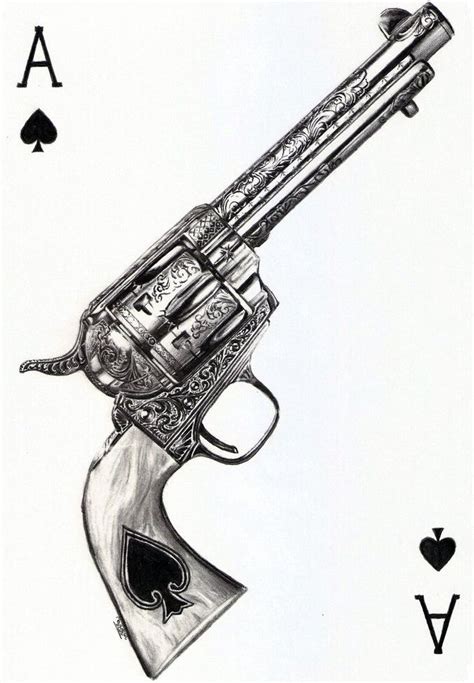 Revolver Gun Tattoo Drawing