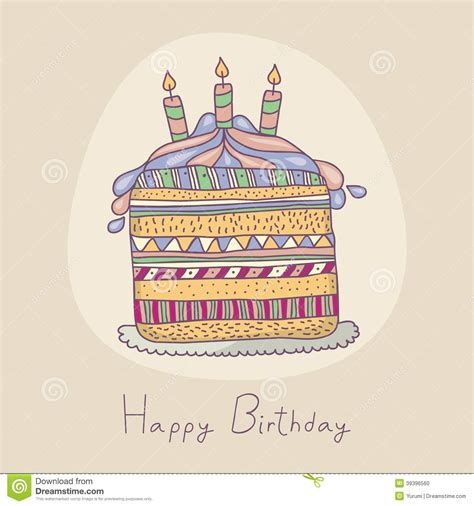 Birthday cake vector cartoon stock illustration download. Happy Birthday Cake stock vector. Image of invitation ...