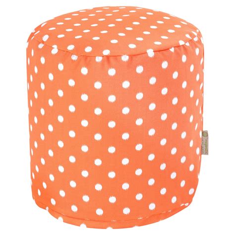 Majestic Home Goods Ikat Dot Indoor Outdoor Ottoman Pouf