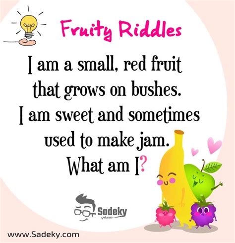 Guess 39 Fruit Riddles With Answers For Kids Sadeky In 2023