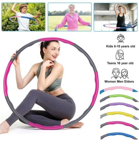 Hula Hoop Collapsible Adult 1kg Weighted Padded Abs Workout Fitness