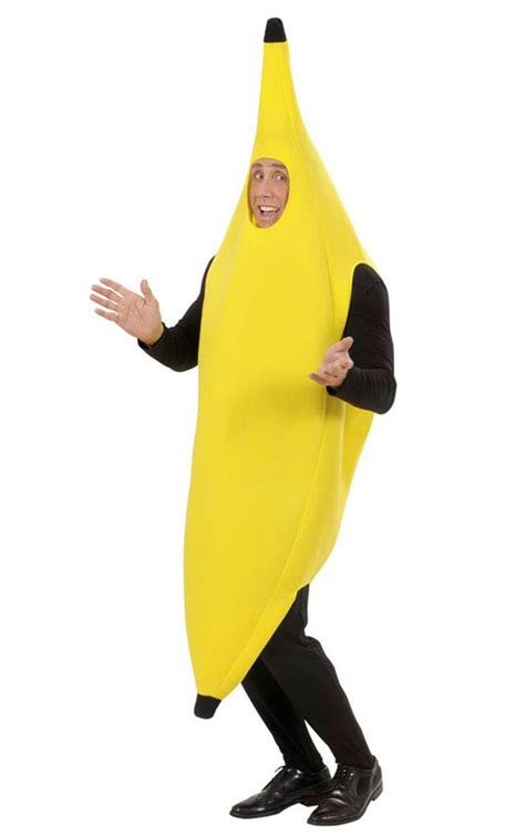 adult unisex onesize funny banana suit yellow costume fancy dress party costumes movie and tv