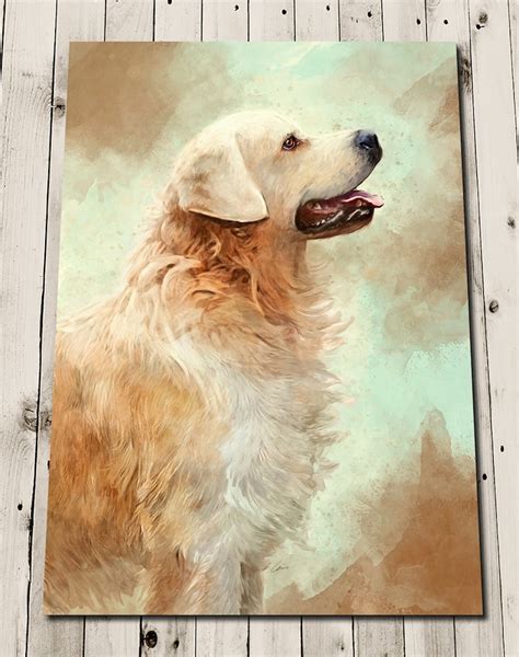 Golden Retriever Art Retriever Painting Print Art For Dog Etsy