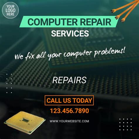 Computer Service And Repairs Video Ad Template Postermywall