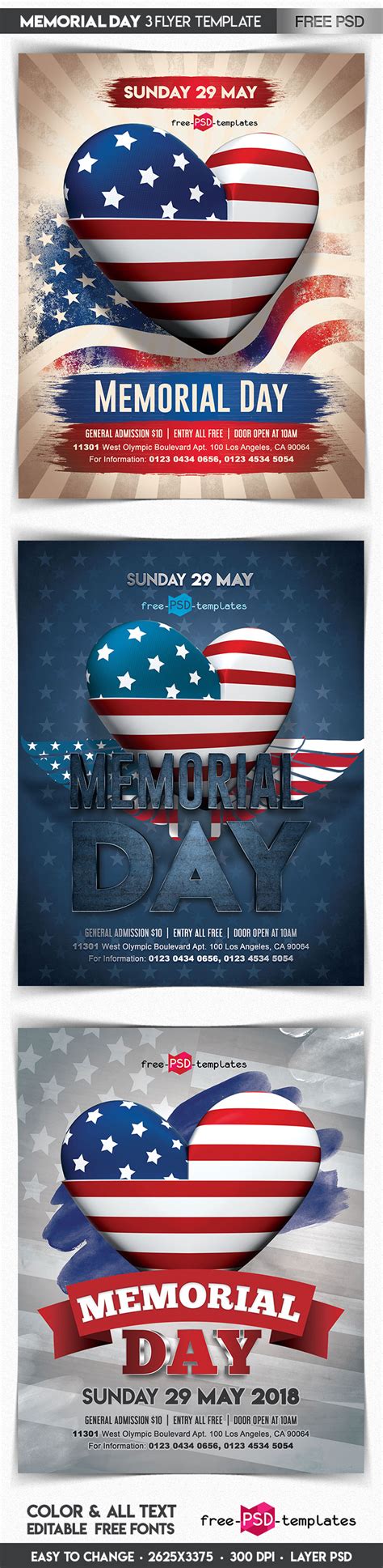 Free Memorial Day Flyer In Psd Free Psd Templates