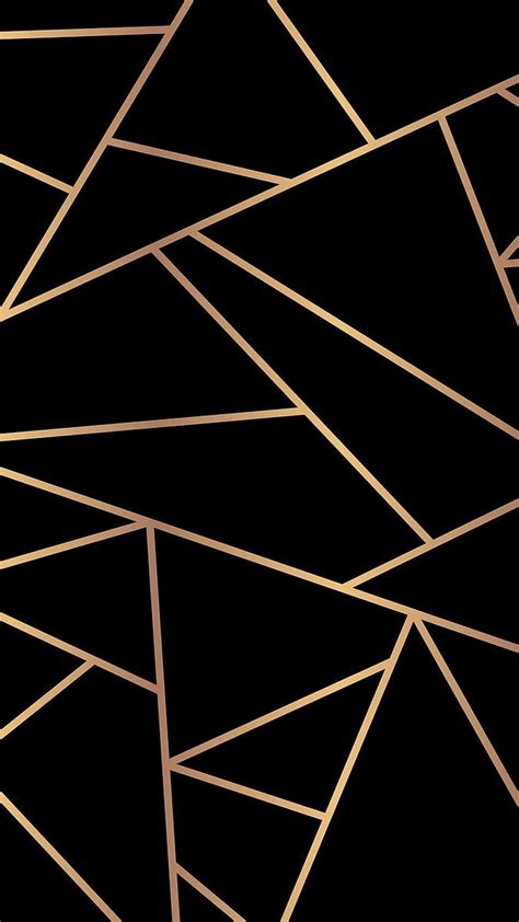 Premium Illustration Of Triangle Geometric Pattern Psd Gold Black Gold