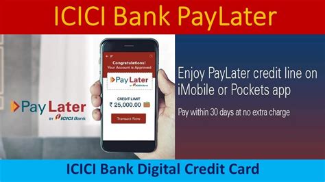You can obtain a virtual credit card once you are familiar with its function. How to activate ICICI PayLater - Digital Credit Card - YouTube