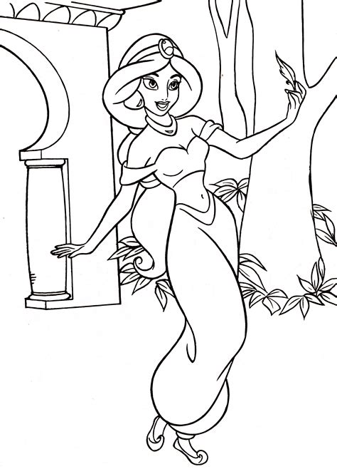 Coloring Pages Of Princess Jasmine Coloring Pages