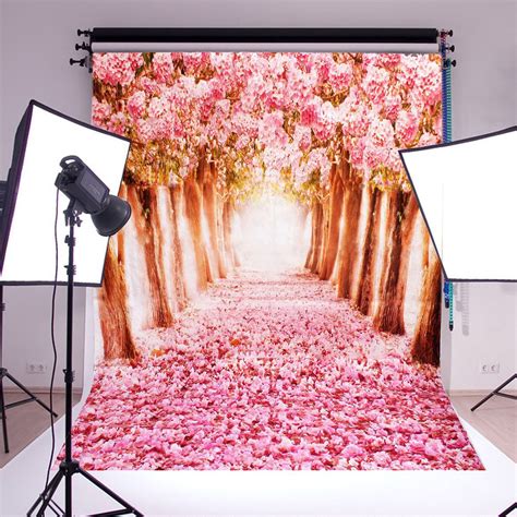 NK 5 x 7ft Photo Booth Party Backdrops Cherry Blossoms Sakura Road ...