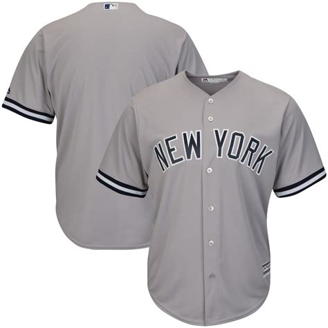 Majestic New York Yankees Youth Gray Official Cool Base Jersey