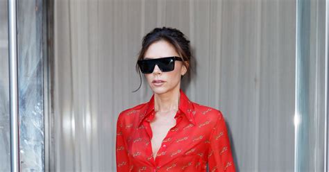 Victoria Beckham Looks Effortlessly Chic In High Waisted Jeans And