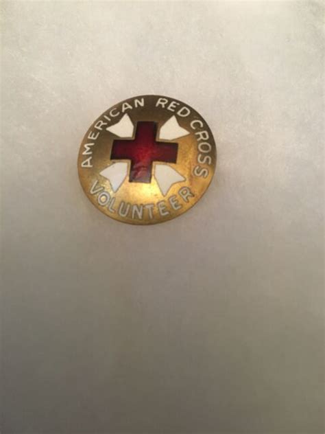 American Red Cross Volunteer Pin Back Nurses Aide Vintage 1923 46 Wwii