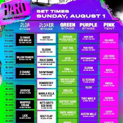 Hard Summer 2021 Guide Set Times New Additions Playlist And