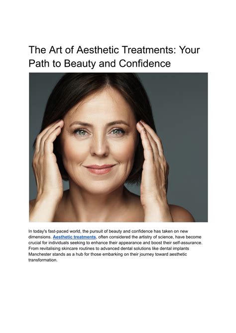 Ppt The Art Of Aesthetic Treatments Your Path To Beauty And