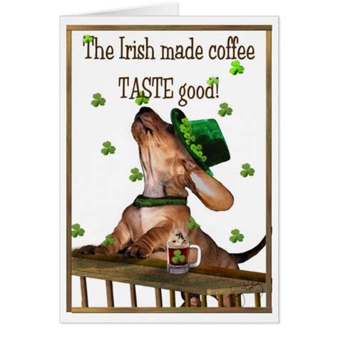 Saint Patricks Day Irish Coffee Card